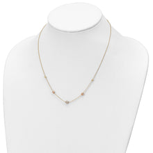 Load image into Gallery viewer, 14K Tri-Color D/C Beads Beaded Chain Necklace

