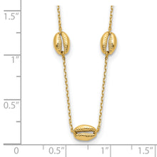 Load image into Gallery viewer, 14k 5-Station Shell 18in Necklace
