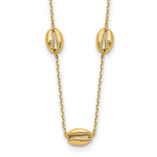 Load image into Gallery viewer, 14k 5-Station Shell 18in Necklace
