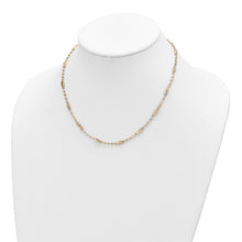 Load image into Gallery viewer, 14K Polished D/C and Textured Fancy Beaded 17in Necklace
