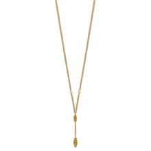 Load image into Gallery viewer, 14k Fancy Y Diamond-cut Drop w/1in ext. Necklace
