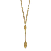 Load image into Gallery viewer, 14k Fancy Y Diamond-cut Drop w/1in ext. Necklace
