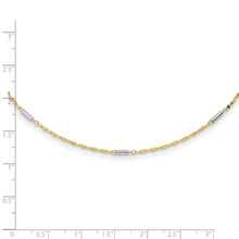 Load image into Gallery viewer, 14K Two-tone Diamond-cut Mini Bar Links Fancy Necklace
