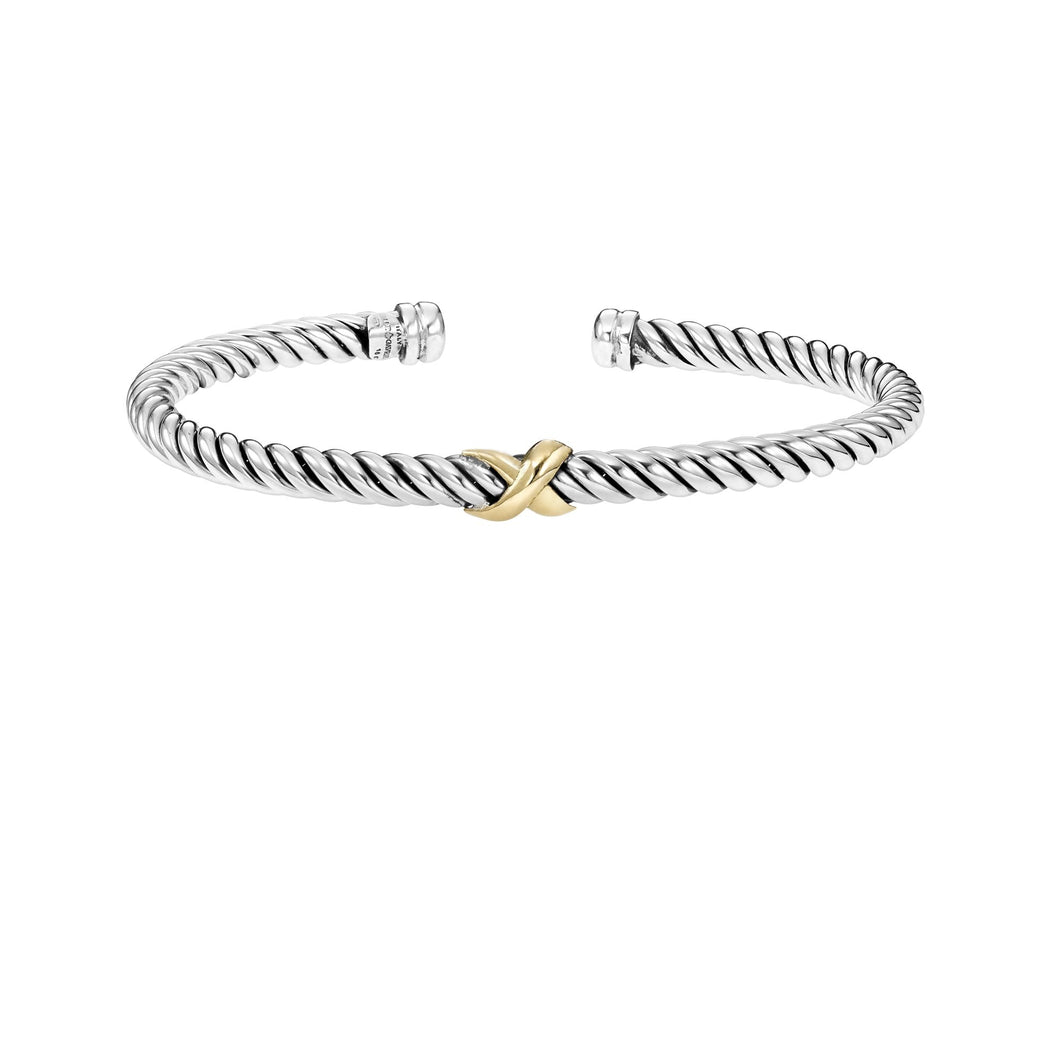 18K Gold Italian Cable Bangle