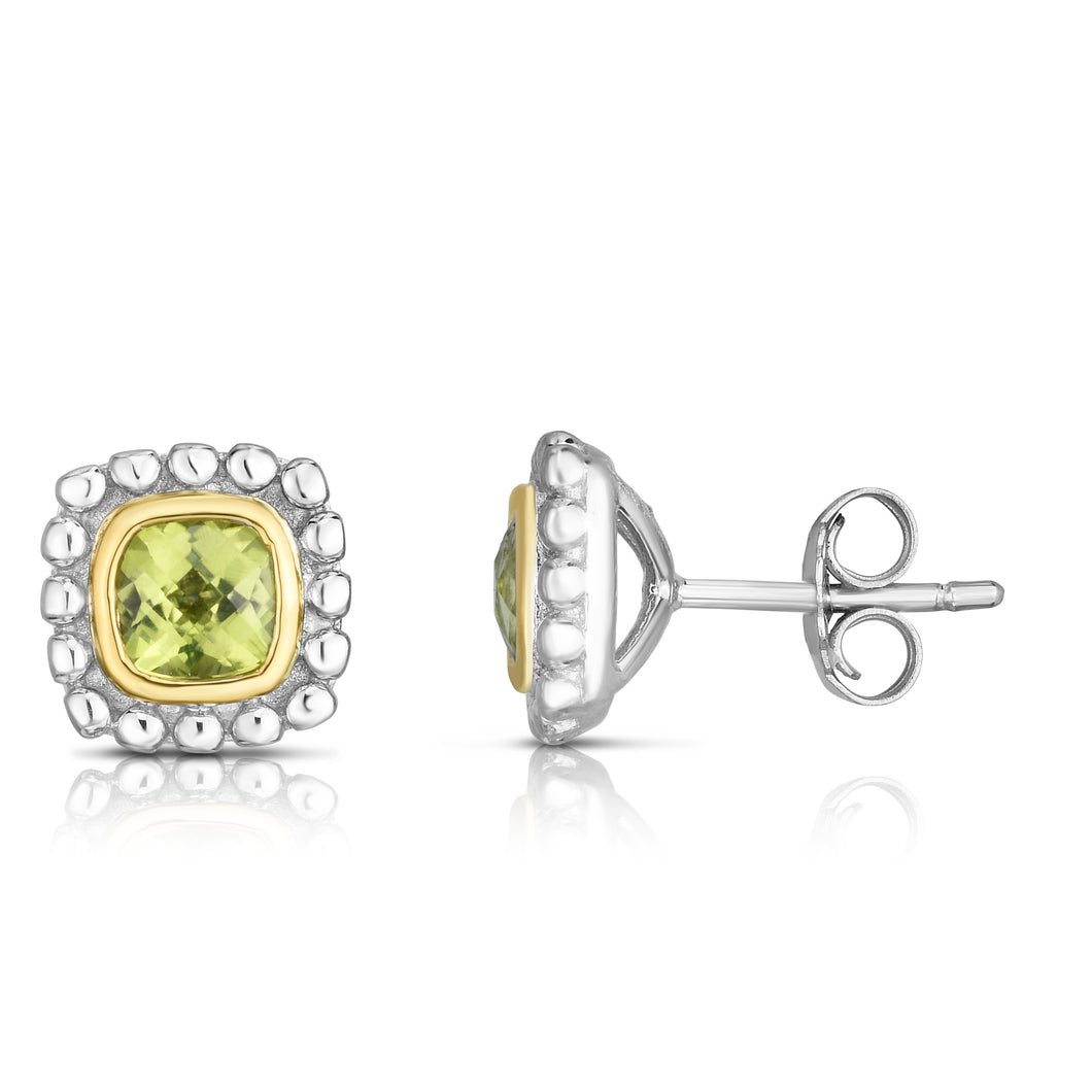 Sterling Silver & 18K Gold Quadra Popcorn Studs