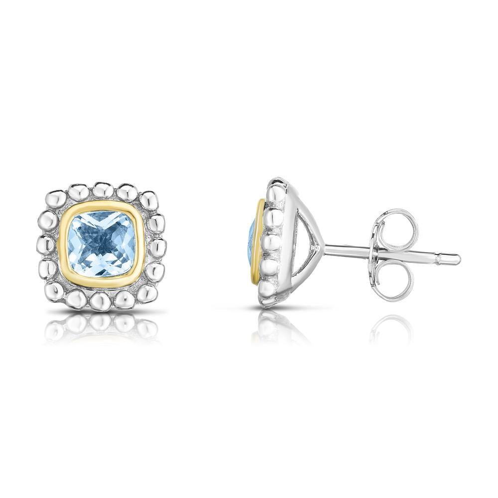 Sterling Silver & 18K Gold Quadra Popcorn Studs