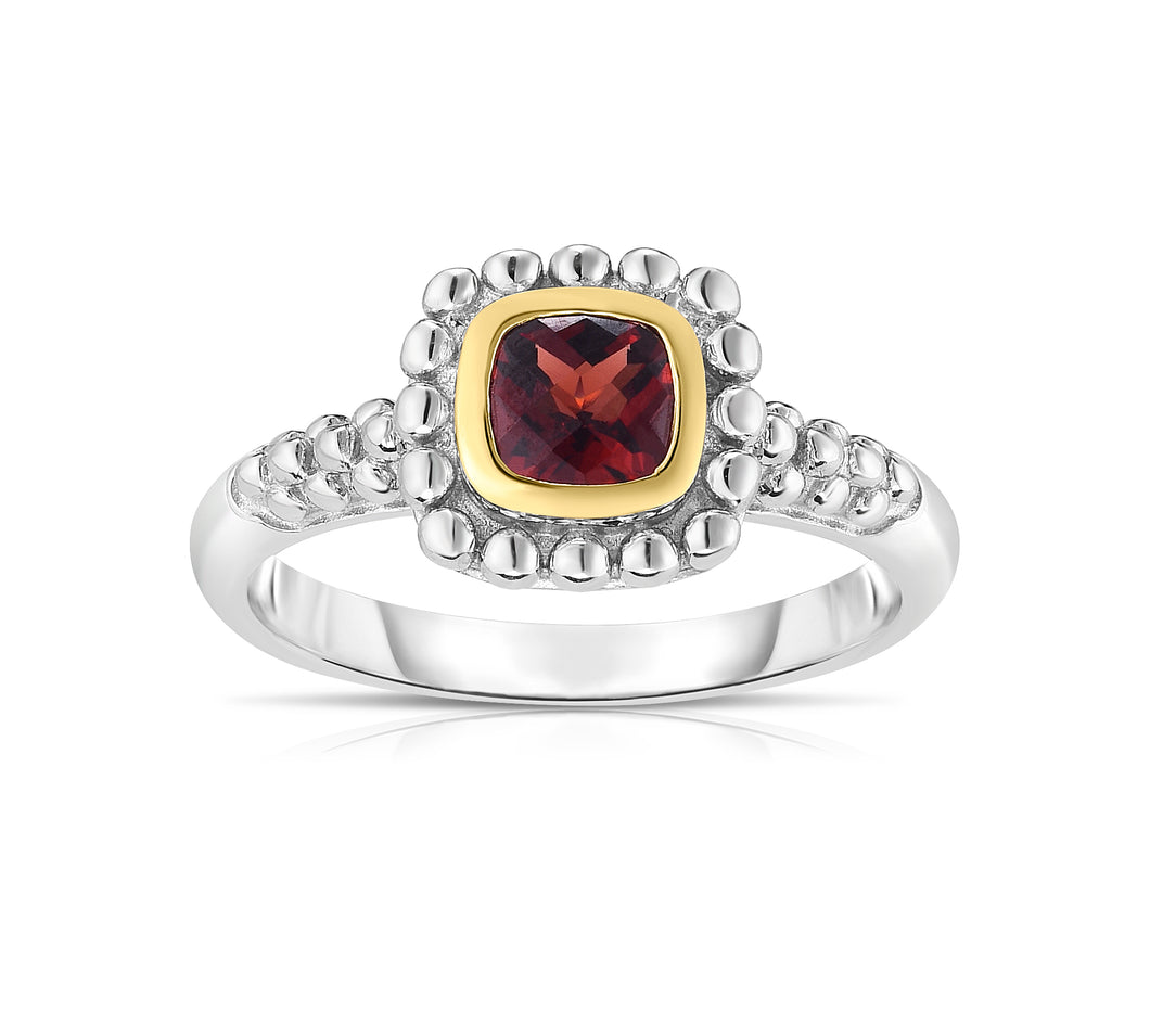 Sterling Silver & 18K Gold Quadra Popcorn Ring