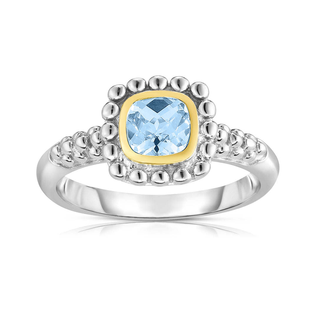 Sterling Silver & 18K Gold Quadra Popcorn Ring