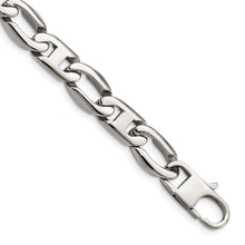Load image into Gallery viewer, Stainless Steel Polished Open Link 8.5in Bracelet
