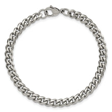 Load image into Gallery viewer, Stainless Steel Polished 6mm 8.25in Curb Bracelet
