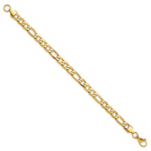 Load image into Gallery viewer, Stainless Steel Polished Yellow IP-plated 7.50mm Figaro 8.25in Bracelet
