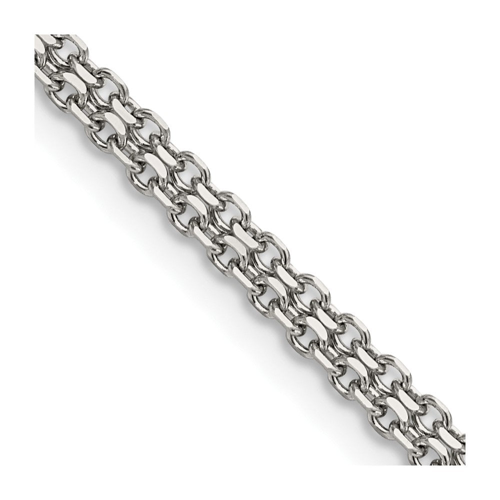 Stainless Steel Polished 3.1mm 16in Bismark Chain