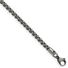 Load image into Gallery viewer, Stainless Steel Antiqued and Polished 3.9mm Rounded Box Chain
