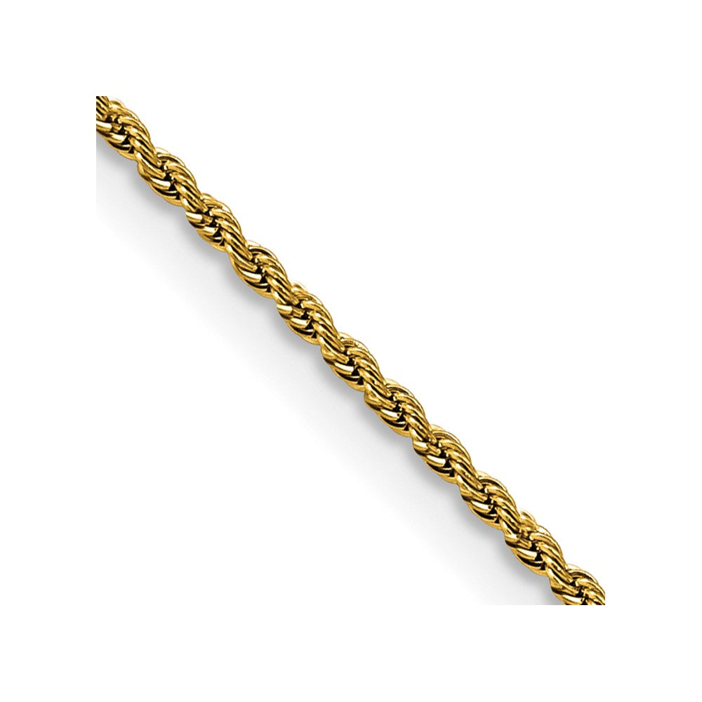 Stainless Steel Polished Yellow IP-plated 1.5mm 18in Rope Chain