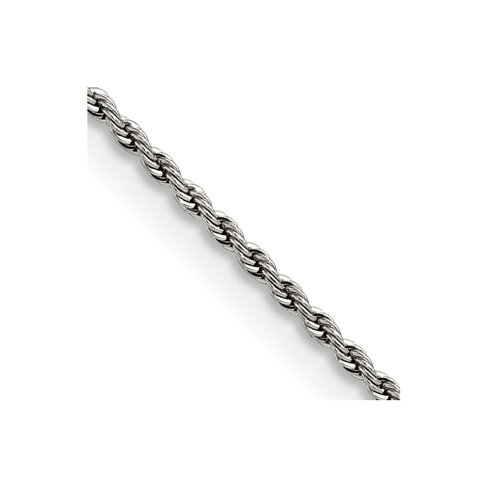 Stainless Steel Polished 1.5mm 18in Rope Chain