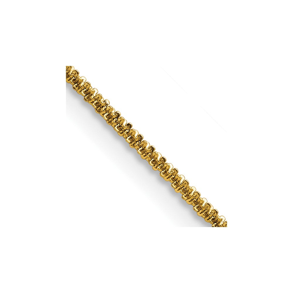 Stainless Steel Polished Yellow IP-plated 1.7mm Cyclone 24in Chain