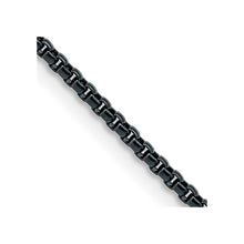 Load image into Gallery viewer, Stainless Steel Polished Blue/Grey IP-plated 2.5mm 22in Box Chain
