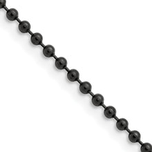 Load image into Gallery viewer, Stainless Steel Polished Black IP-plated 2.4mm 20in Ball Chain
