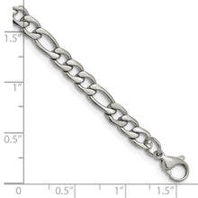 Load image into Gallery viewer, Stainless Steel Polished 6.3mm 8in Figaro Chain
