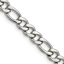 Load image into Gallery viewer, Stainless Steel Polished 6.75mm 20in Figaro Chain

