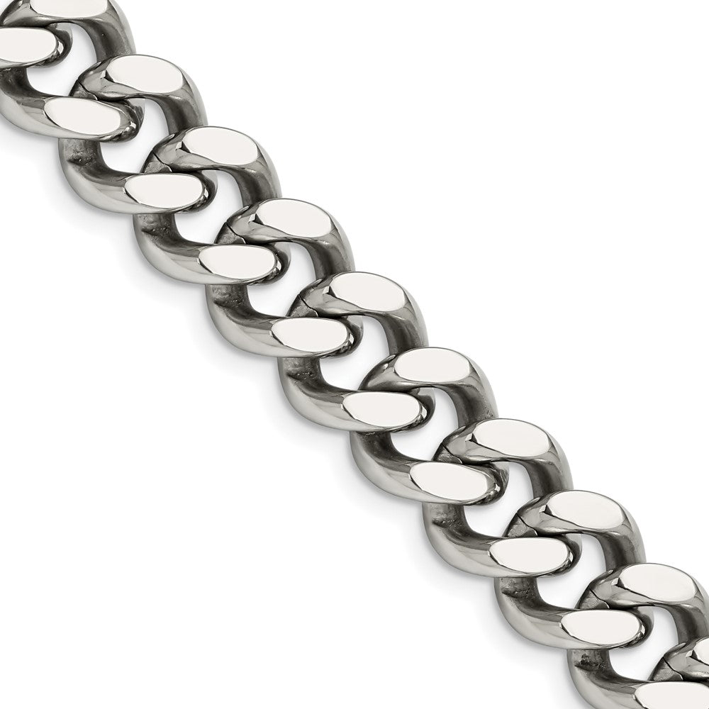 Stainless Steel Polished 13.75mm 22.5in Curb Chain