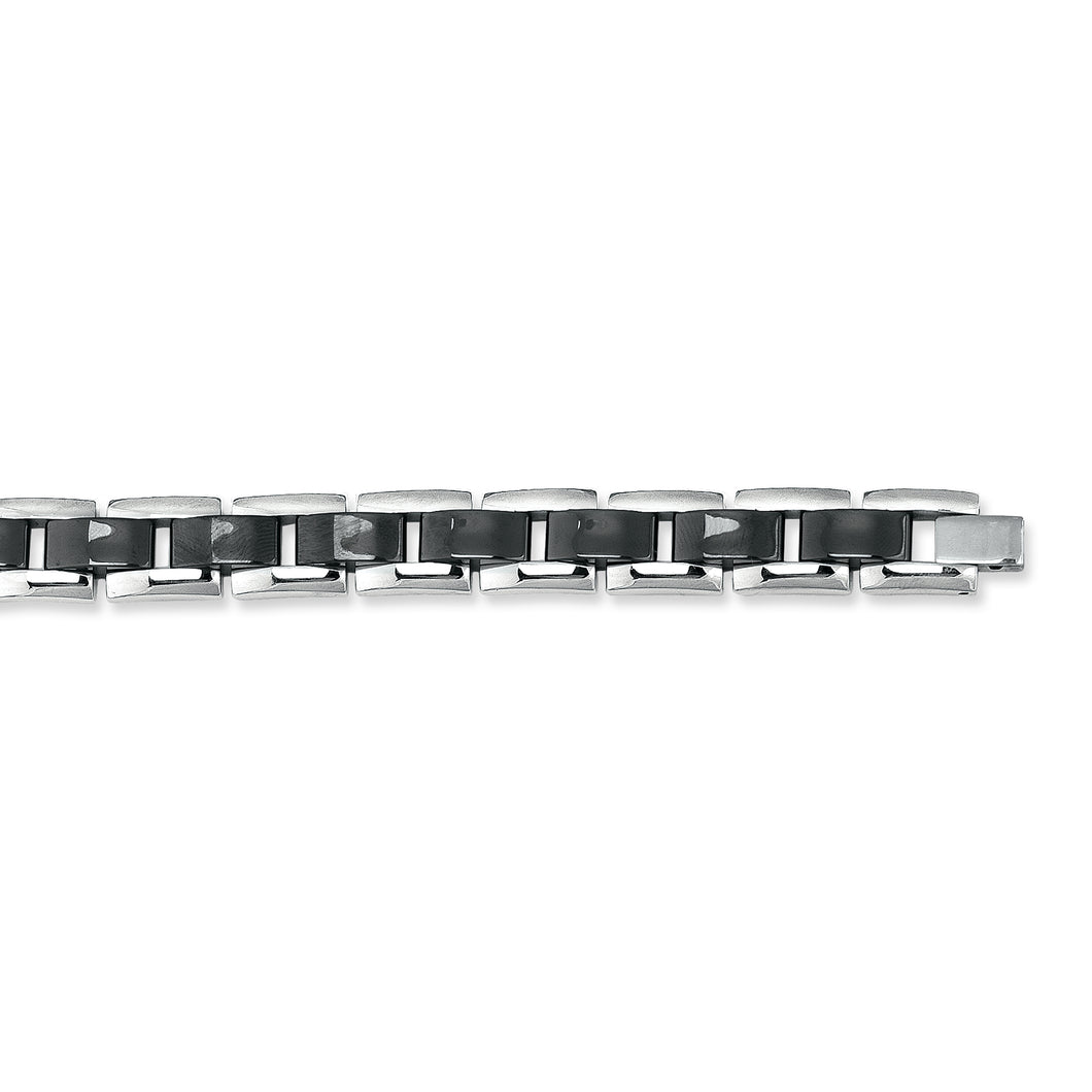 Stainless Steel Railroad Bracelet