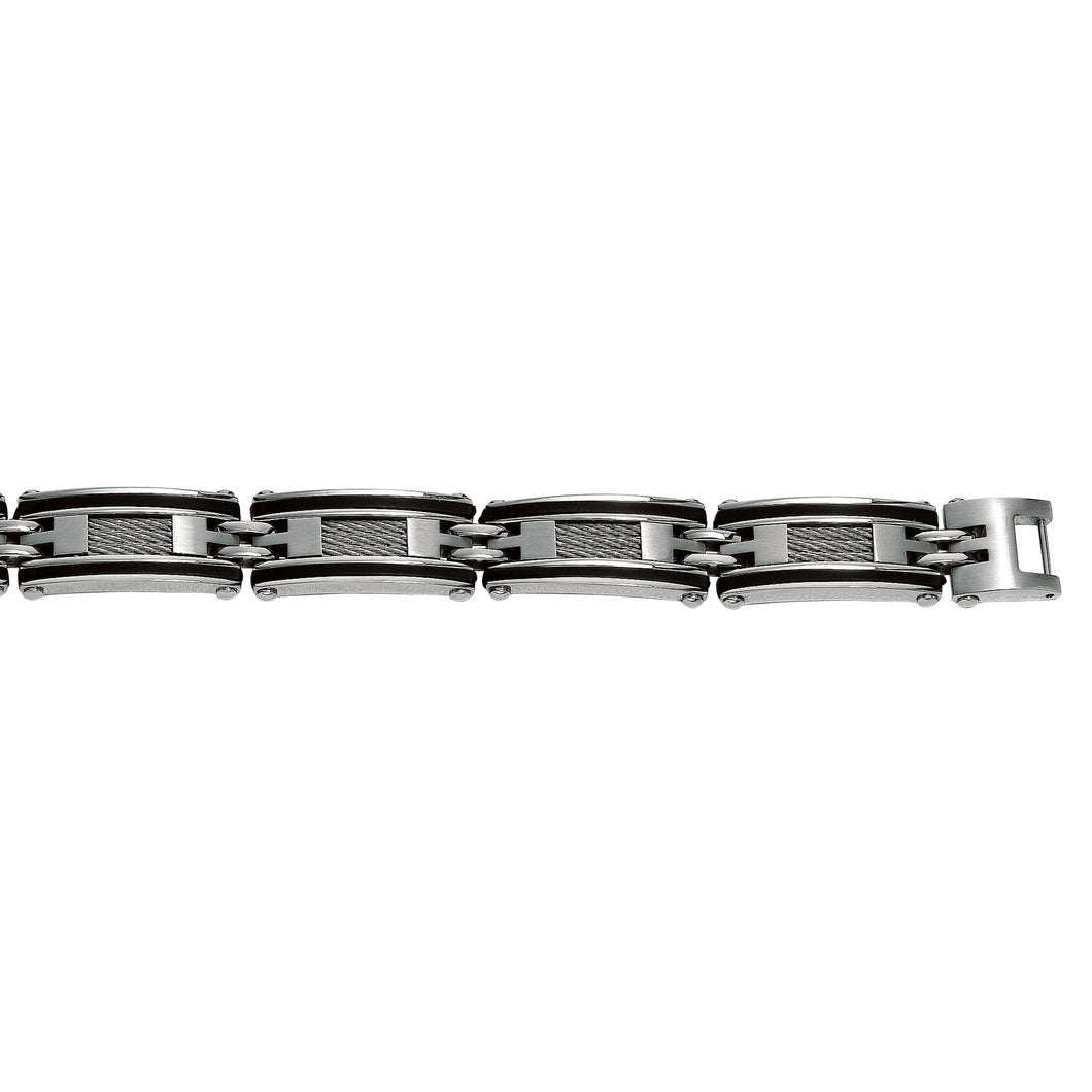 Stainless Steel Railroad Bracelet