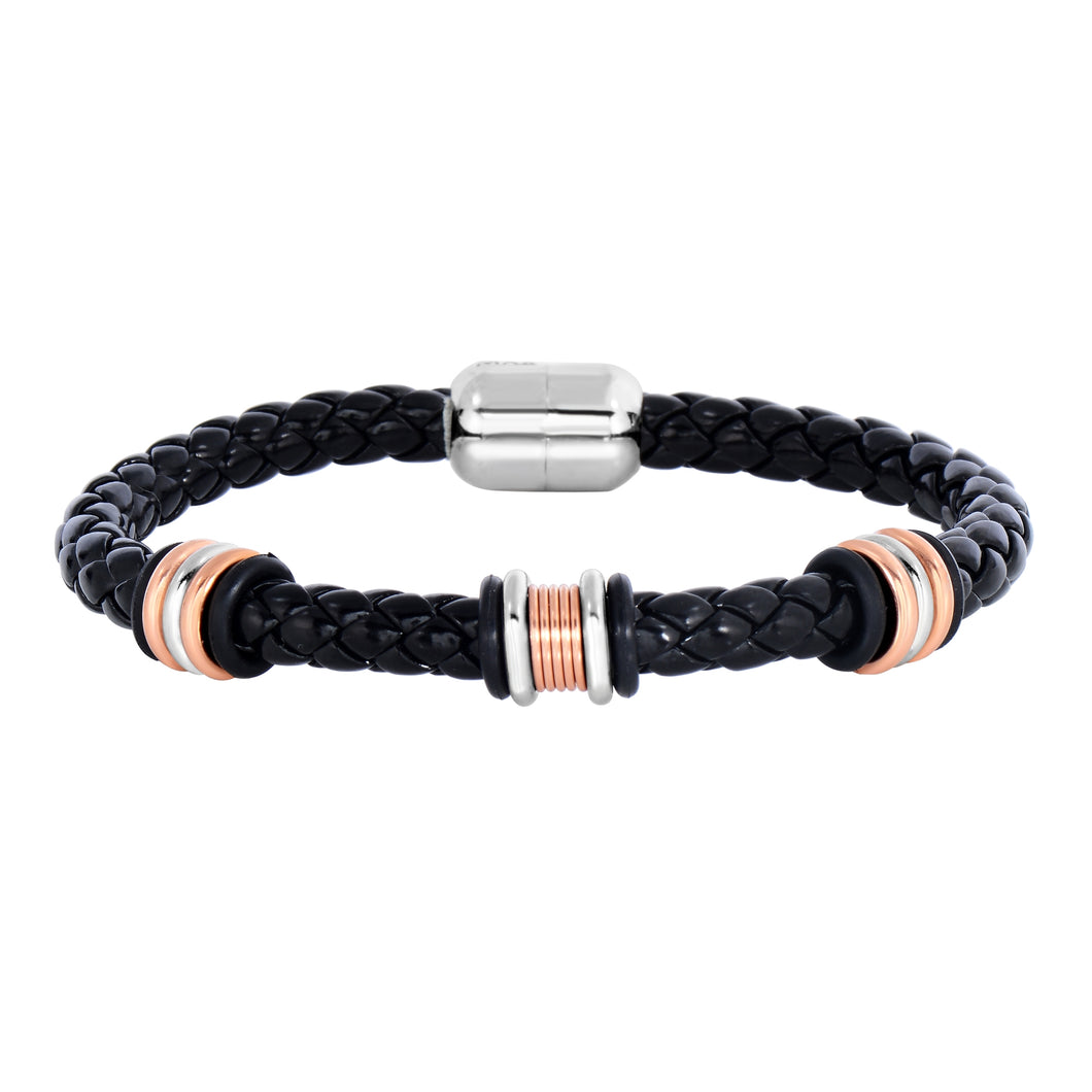 Stainless Steel Braided Barrel Bracelet