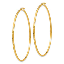 Load image into Gallery viewer, 14k Diamond-cut 2mm Round Tube Hoop Earrings
