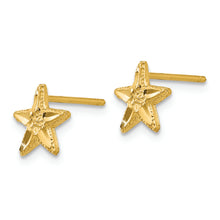 Load image into Gallery viewer, 14K Diamond-cut Starfish Earrings
