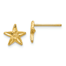 Load image into Gallery viewer, 14K Diamond-cut Starfish Earrings
