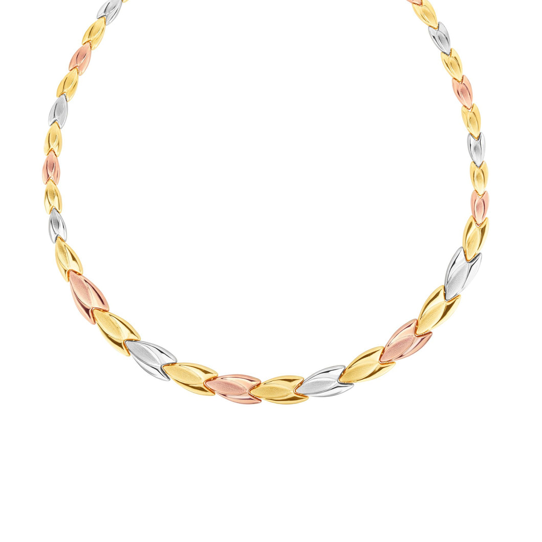 14K Tri-color Gold Stampato