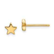 Load image into Gallery viewer, 14k Gold Polished Star Post Earrings
