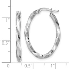 Load image into Gallery viewer, 14k White Gold Polished 2.5x20x29mm Oval Hoop Earrings
