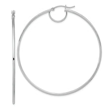 Load image into Gallery viewer, 14K White Gold Polished Fancy Hoop Earrings
