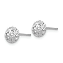 Load image into Gallery viewer, 14K White Gold 6mm Circle Puff Post Earrings
