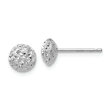 Load image into Gallery viewer, 14K White Gold 6mm Circle Puff Post Earrings
