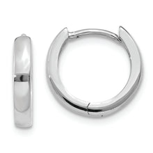 Load image into Gallery viewer, 14k White Gold Round Hinged Hoop Earrings
