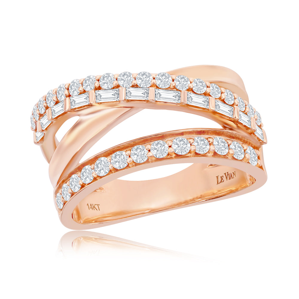 Le Vian Creme Brulee� Ring featuring 5/8 cts. Nude Diamonds, 1/5 cts. Vanilla Diamonds� set in 14K Strawberry Gold�