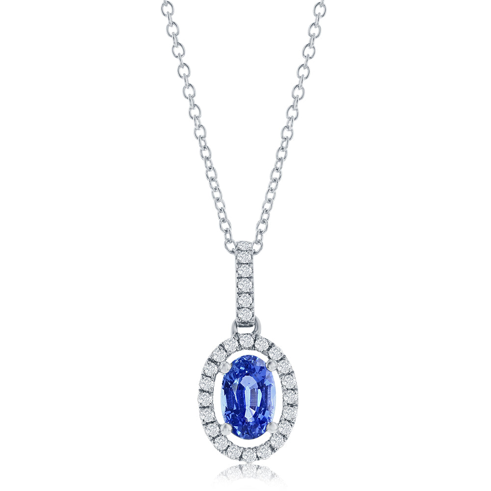Le Vian� Pendant featuring 1/2 cts. Blueberry Sapphire?, 1/10 cts. Vanilla Diamonds� set in 14K Vanilla Gold�