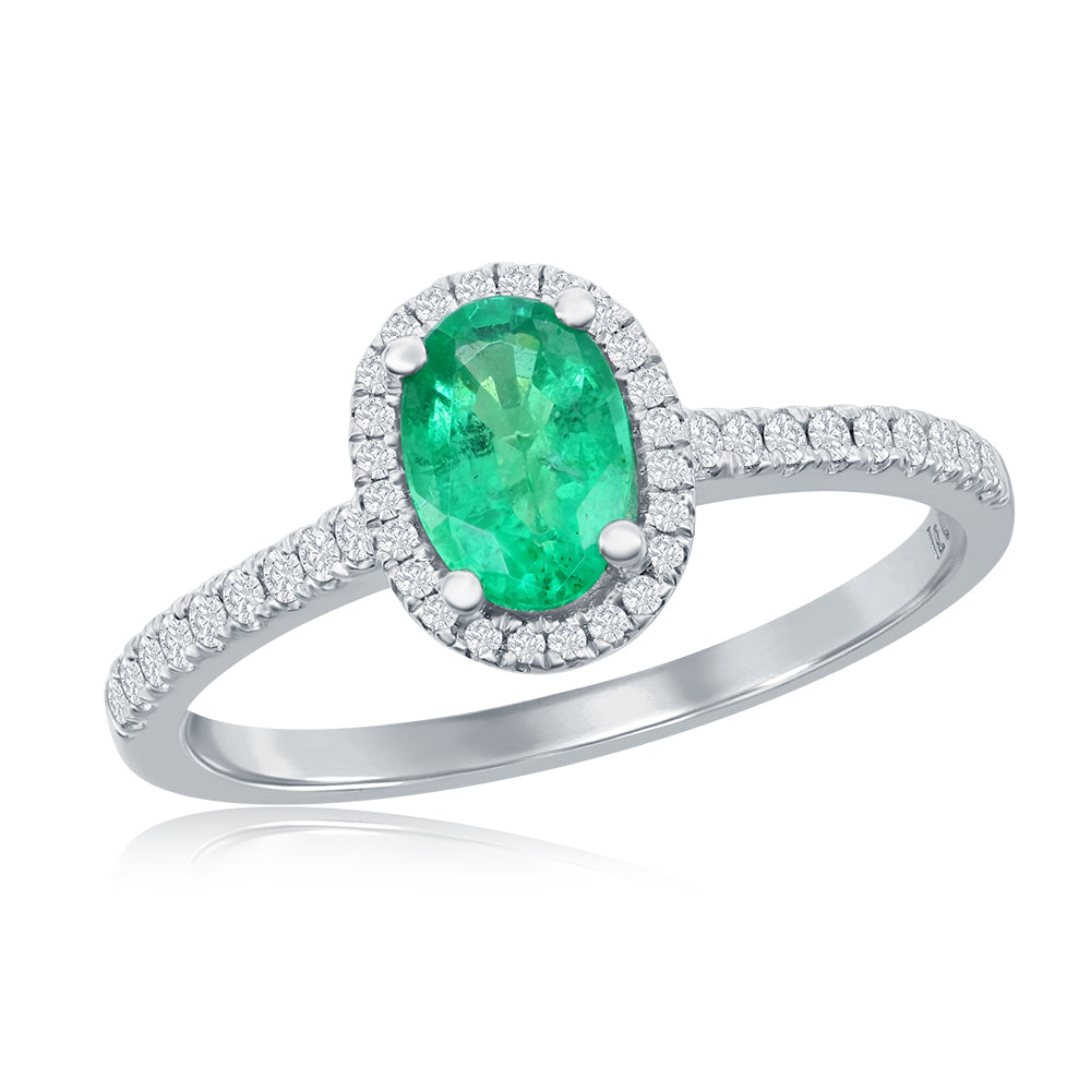 Le Vian� Ring featuring 5/8 cts. Costa Smeralda Emeralds?, 1/6 cts. Vanilla Diamonds� set in 14K Vanilla Gold�