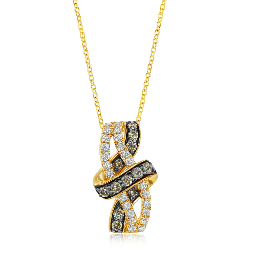 Le Vian Creme Brulee� Pendant featuring 3/8 cts. Chocolate Diamonds�, 3/8 cts. Nude Diamonds set in 14K Honey Gold?