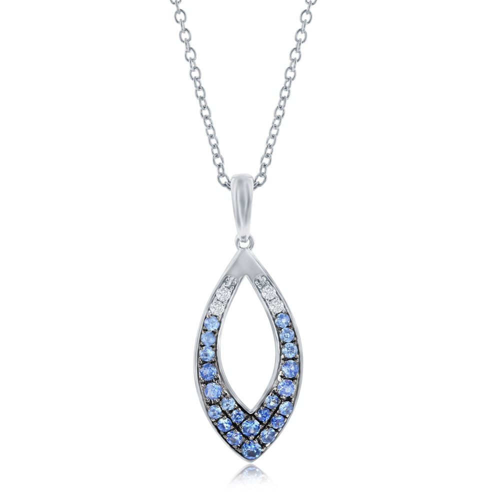 Le Vian Ombre Pendant featuring 1/2 cts. Denim Ombr�, 1/15 cts. White Sapphire,  set in 14K Vanilla Gold�