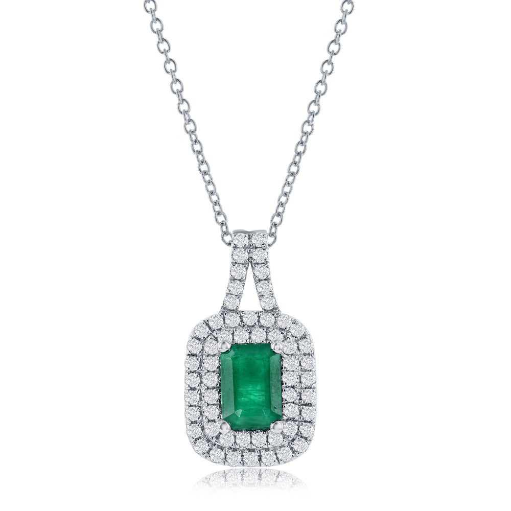 Le Vian� Pendant featuring 3/4 cts. Costa Smeralda Emeralds�, 3/8 cts. Vanilla Diamonds� set in 14K Vanilla Gold�