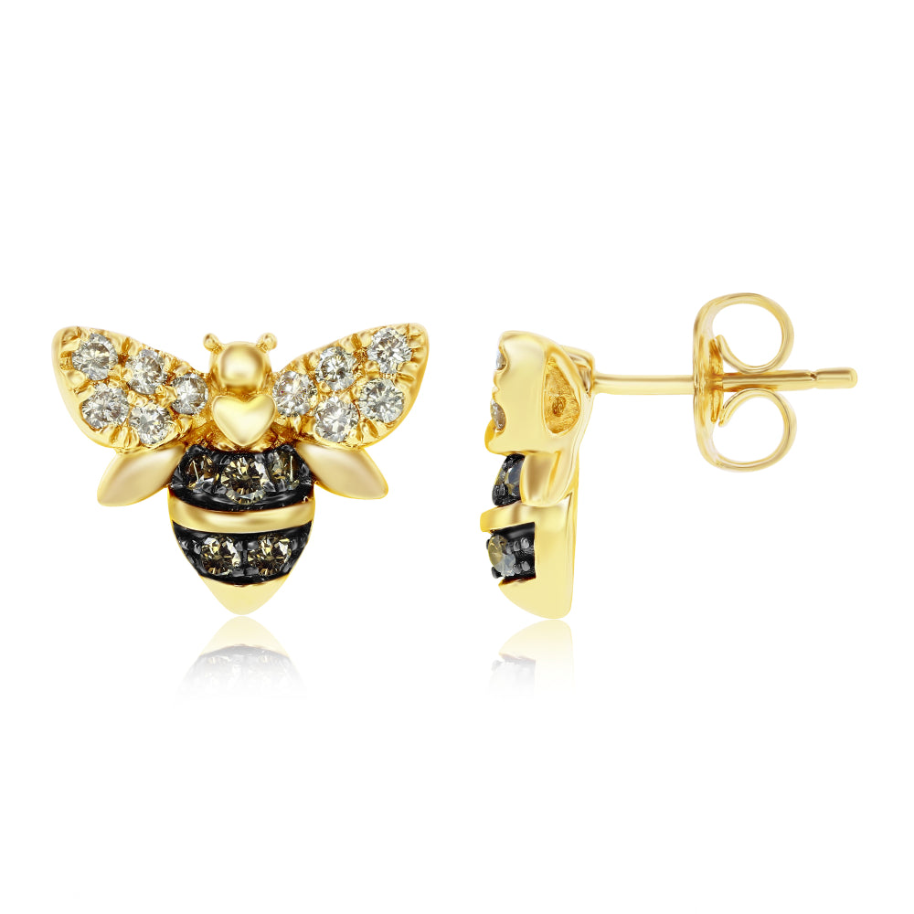 Le Vian� Earrings featuring 1/5 cts. Chocolate Diamonds�, 1/3 cts. Nude Diamonds� set in 14K Honey Gold�