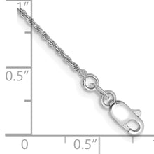 Load image into Gallery viewer, 14k WG 1.15mm D/C Machine-made Rope Chain
