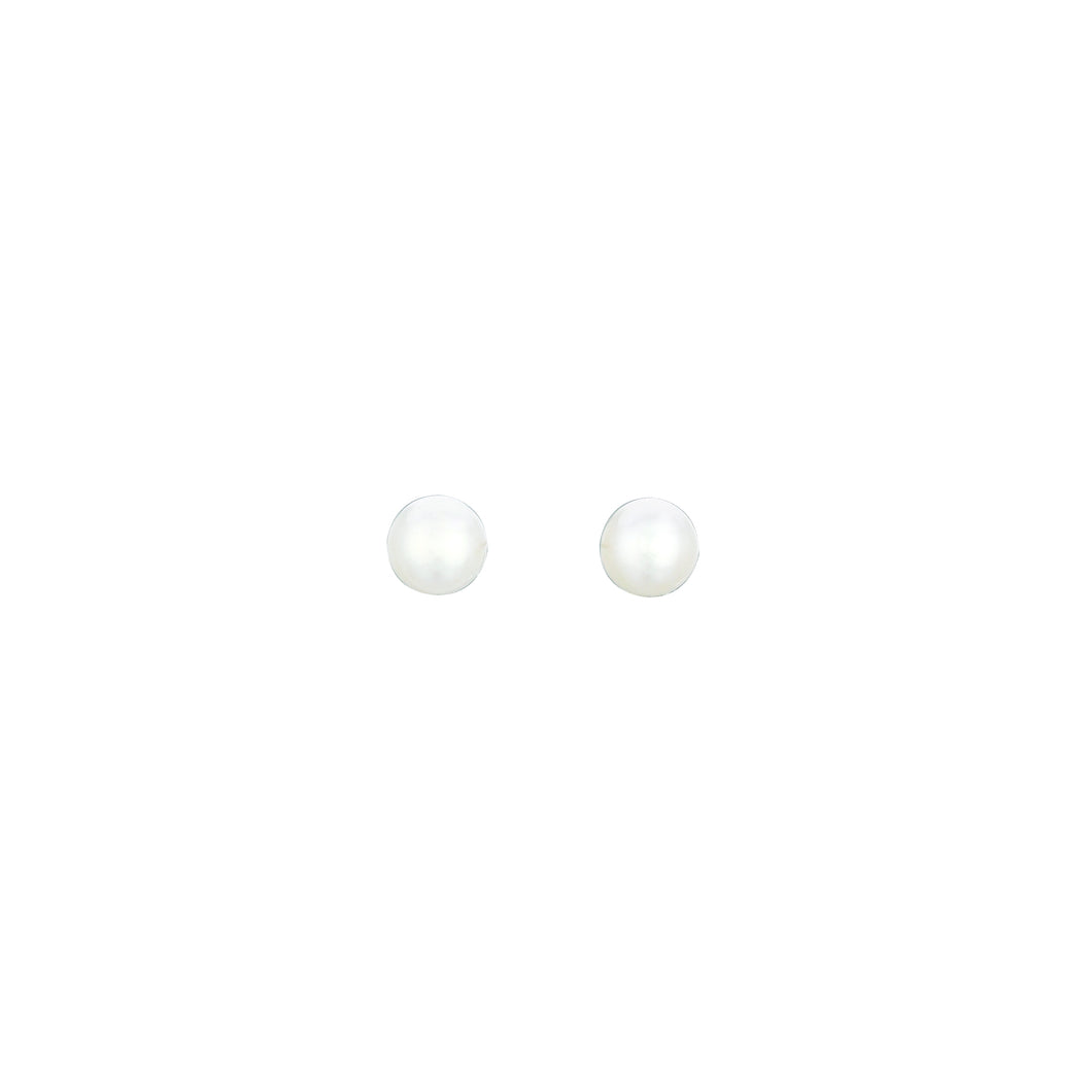 14K Gold 4MM Pearl Stud Earring