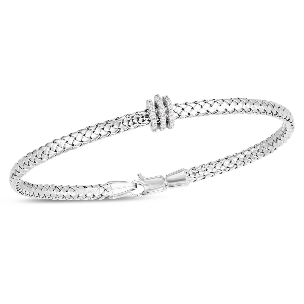 14K Deco Woven Diamond Bracelet