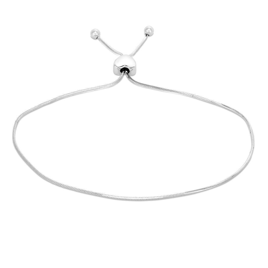 14K Gold Heart Slide Friendship Bracelet