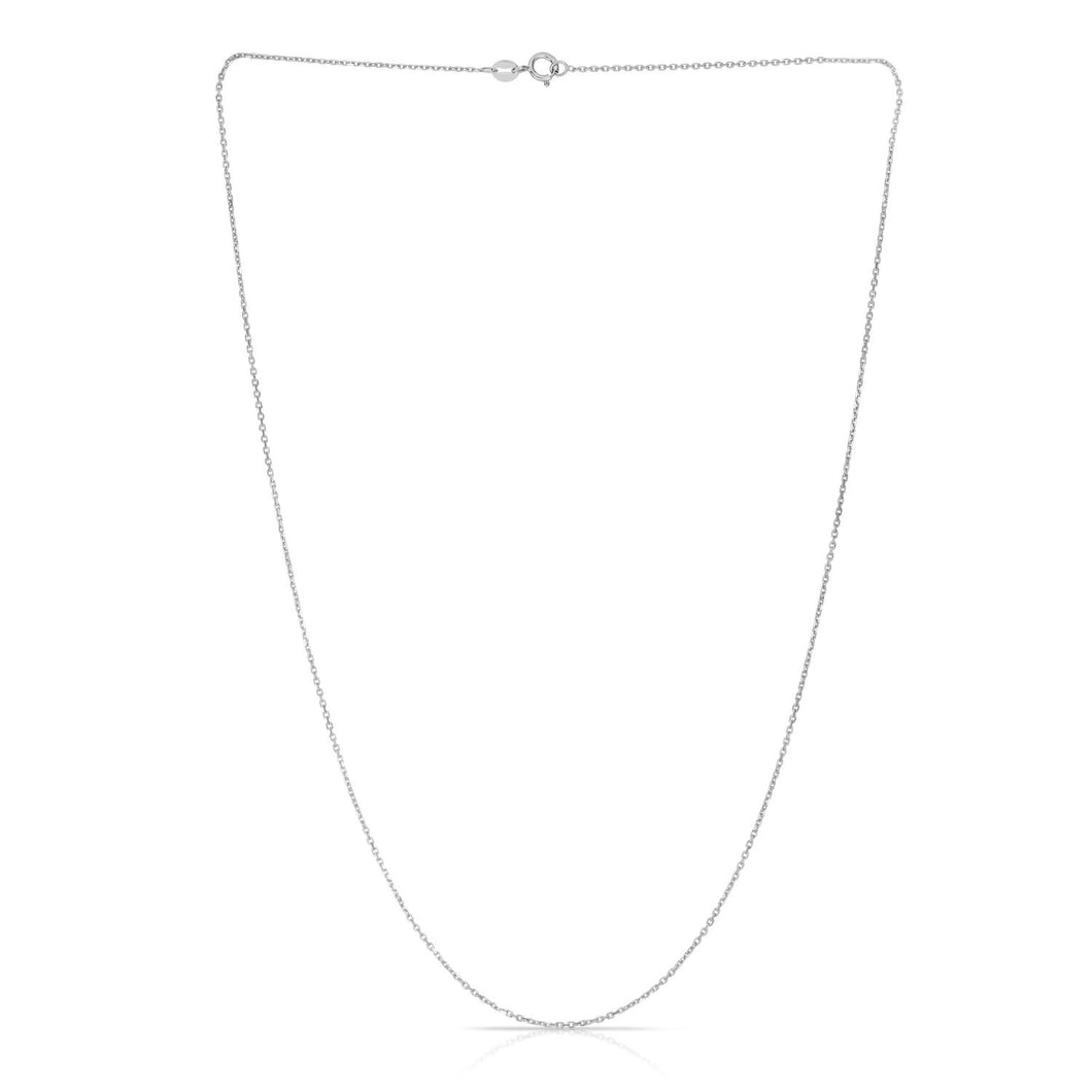 14K Gold 1.1mm Diamond Cut Cable Chain